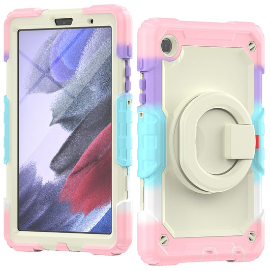 For Samsung Galaxy Tab A7 Lite Bracelet Holder Silicone + PC Tablet Case(Colorful Pink) - Tab A7 Lite T220 / T225 by buy2fix | Online Shopping UK | buy2fix