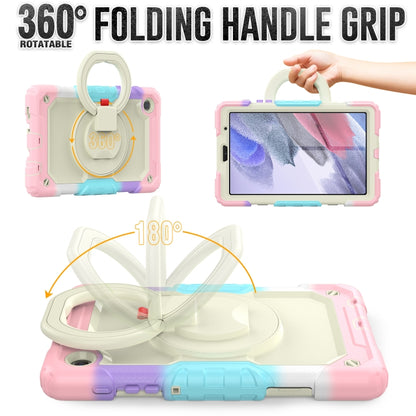 For Samsung Galaxy Tab A7 Lite Bracelet Holder Silicone + PC Tablet Case(Colorful Pink) - Tab A7 Lite T220 / T225 by buy2fix | Online Shopping UK | buy2fix