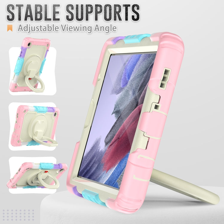 For Samsung Galaxy Tab A7 Lite Bracelet Holder Silicone + PC Tablet Case(Colorful Pink) - Tab A7 Lite T220 / T225 by buy2fix | Online Shopping UK | buy2fix