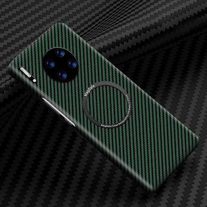 For Huawei Mate 30 Magnetic Magsafe Carbon Fiber Texture Shockproof Phone Case(Green) - Huawei Cases by buy2fix | Online Shopping UK | buy2fix