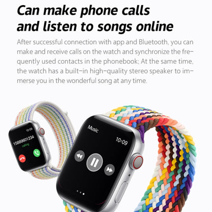 W17 Pro Max 1.9 inch Bluetooth Call Message Reminder Silicone Smart Watch(White) by buy2fix