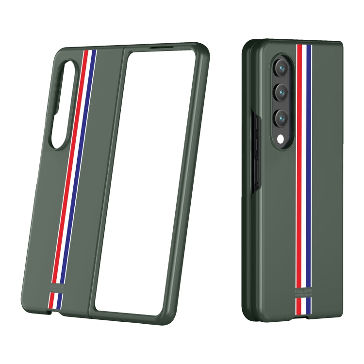 For Samsung Galaxy Z Fold4 Skin Feel Painted Frosted Phone Case(Green Color Bar) - Galaxy Z Fold4 5G Cases by buy2fix | Online Shopping UK | buy2fix