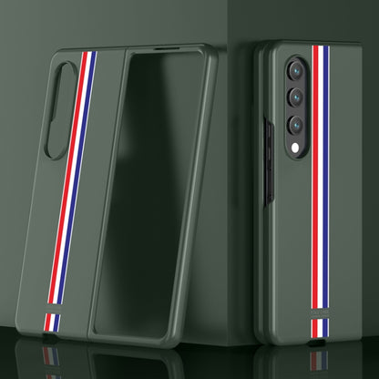 For Samsung Galaxy Z Fold4 Skin Feel Painted Frosted Phone Case(Green Color Bar) - Galaxy Z Fold4 5G Cases by buy2fix | Online Shopping UK | buy2fix