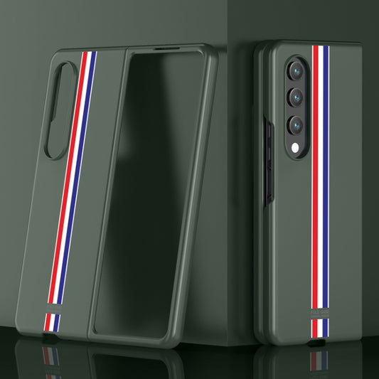 For Samsung Galaxy Z Fold4 Skin Feel Painted Frosted Phone Case(Green Color Bar) - Galaxy Z Fold4 5G Cases by buy2fix | Online Shopping UK | buy2fix