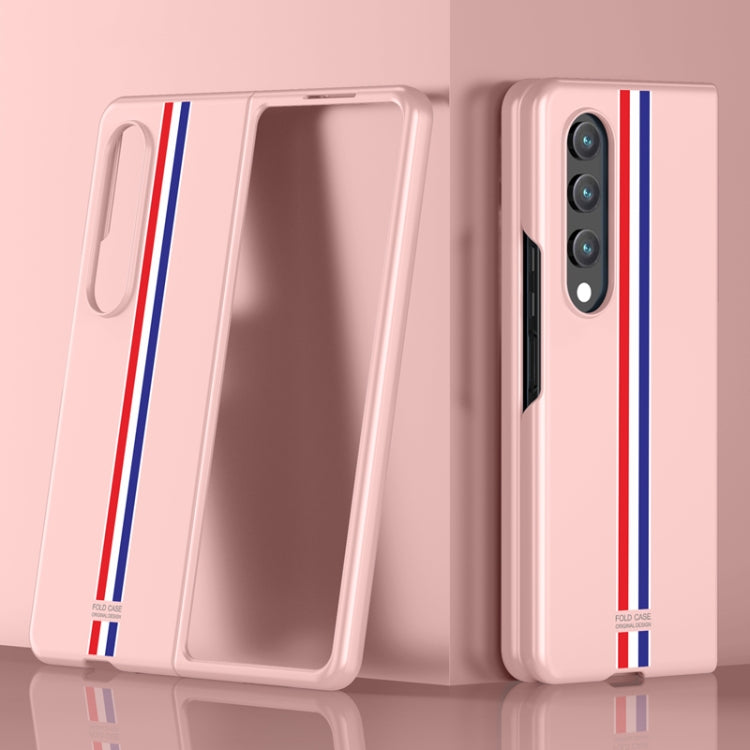 For Samsung Galaxy Z Fold4 Skin Feel Painted Frosted Phone Case(Pink Color Bar) - Galaxy Z Fold4 5G Cases by buy2fix | Online Shopping UK | buy2fix