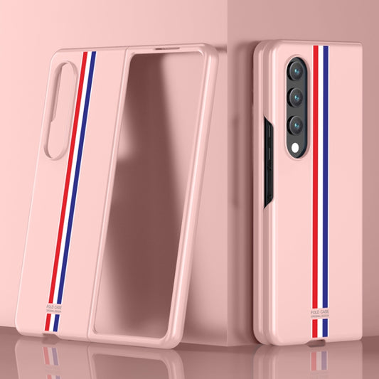 For Samsung Galaxy Z Fold4 Skin Feel Painted Frosted Phone Case(Pink Color Bar) - Galaxy Z Fold4 5G Cases by buy2fix | Online Shopping UK | buy2fix