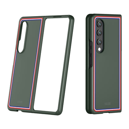 For Samsung Galaxy Z Fold4 Skin Feel Painted Frosted Phone Case(Checkered Green) - Galaxy Z Fold4 5G Cases by buy2fix | Online Shopping UK | buy2fix