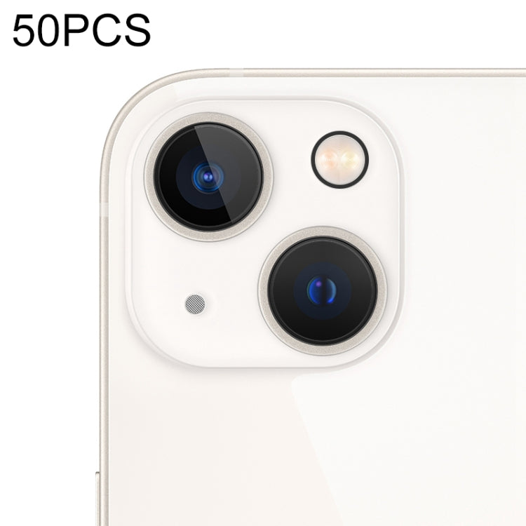 For iPhone 14 / 14 Plus 50pcs Tempered Glass Back Camera Film by buy2fix