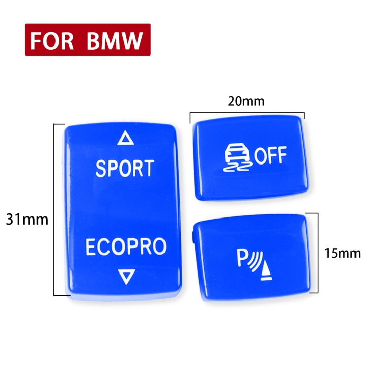Car Gear Button Set for BMW 1 Series F20 2012-2018,Left and Right Drive(Blue) by buy2fix