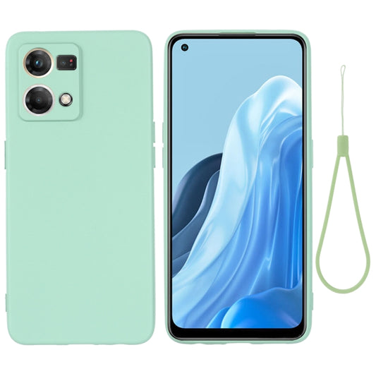 For OPPO Reno 7 4G Global/F21 Pro 4G Pure Color Liquid Silicone Shockproof Full Coverage Phone Case(Green) - OPPO Cases by buy2fix | Online Shopping UK | buy2fix