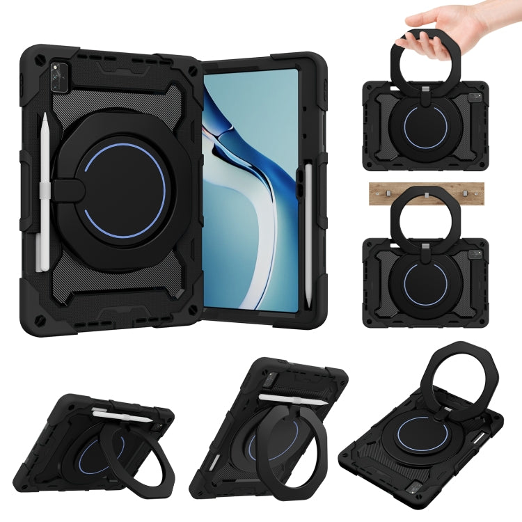 For Huawei MatePad Pro 12.6 2021 Armor Contrast Color Silicone + PC Tablet Case(Black) - Huawei by buy2fix | Online Shopping UK | buy2fix