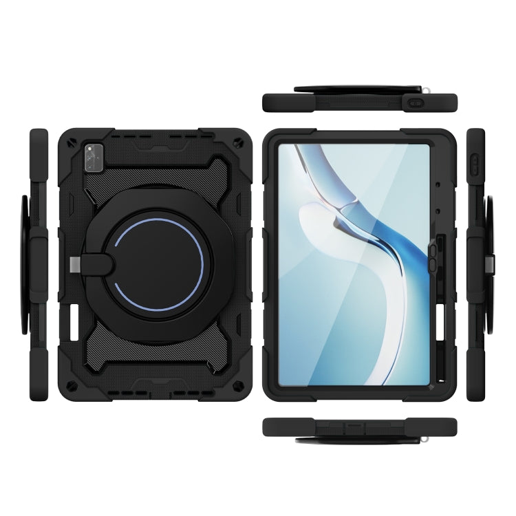 For Huawei MatePad Pro 12.6 2021 Armor Contrast Color Silicone + PC Tablet Case(Black) - Huawei by buy2fix | Online Shopping UK | buy2fix
