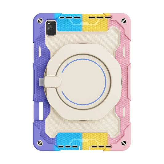 For Huawei MatePad Pro 12.6 2021 Armor Contrast Color Silicone + PC Tablet Case(Colorful Pink) - Huawei by buy2fix | Online Shopping UK | buy2fix