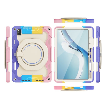 For Huawei MatePad Pro 12.6 2021 Armor Contrast Color Silicone + PC Tablet Case(Colorful Pink) - Huawei by buy2fix | Online Shopping UK | buy2fix