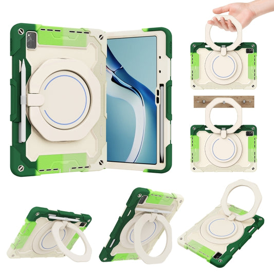 For Huawei MatePad Pro 12.6 2021 Armor Contrast Color Silicone + PC Tablet Case(Colorful Green) - Huawei by buy2fix | Online Shopping UK | buy2fix