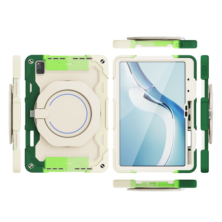 For Huawei MatePad Pro 12.6 2021 Armor Contrast Color Silicone + PC Tablet Case(Colorful Green) - Huawei by buy2fix | Online Shopping UK | buy2fix