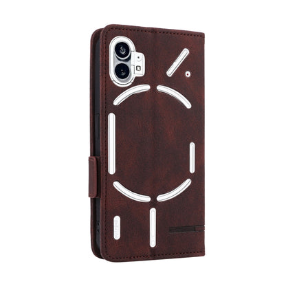 For Nothing Phone 1 Magnetic Clasp Flip Leather Phone Case(Brown) by buy2fix