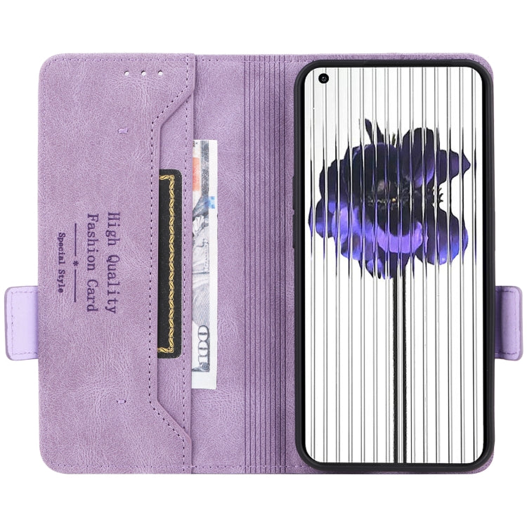 For Nothing Phone 1 Magnetic Clasp Flip Leather Phone Case(Purple) by buy2fix