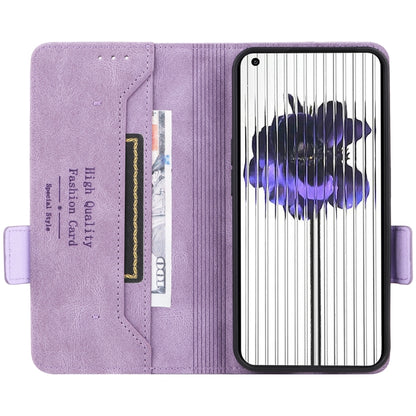 For Nothing Phone 1 Magnetic Clasp Flip Leather Phone Case(Purple) by buy2fix