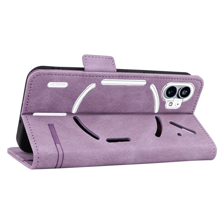 For Nothing Phone 1 Magnetic Clasp Flip Leather Phone Case(Purple) by buy2fix