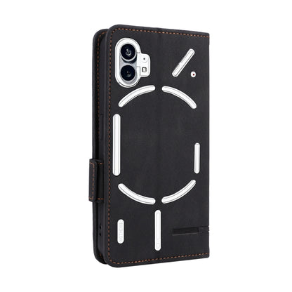 For Nothing Phone 1 Magnetic Clasp Flip Leather Phone Case(Black) - Nothing Cases by buy2fix | Online Shopping UK | buy2fix