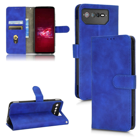 For Asus ROG Phone 6 Skin Feel Magnetic Flip Leather Phone Case(Blue) - ASUS Cases by buy2fix | Online Shopping UK | buy2fix