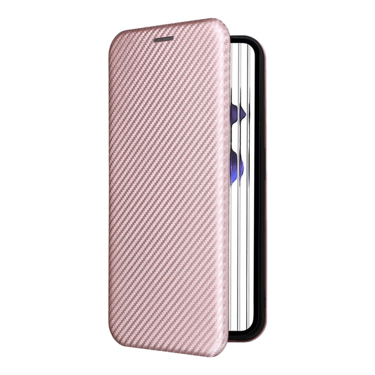 For Nothing Phone 1 Carbon Fiber Texture Flip Leather Phone Case(Pink) - Nothing Cases by buy2fix | Online Shopping UK | buy2fix