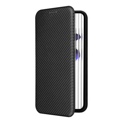 For Nothing Phone 1 Carbon Fiber Texture Flip Leather Phone Case(Black) - Nothing Cases by buy2fix | Online Shopping UK | buy2fix