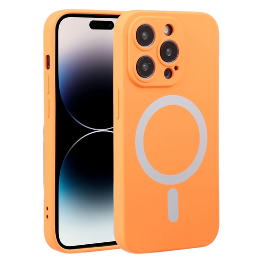 For iPhone 14 Pro Max Liquid Silicone Magsafe Phone Case (Orange) - iPhone 14 Pro Max Cases by buy2fix | Online Shopping UK | buy2fix