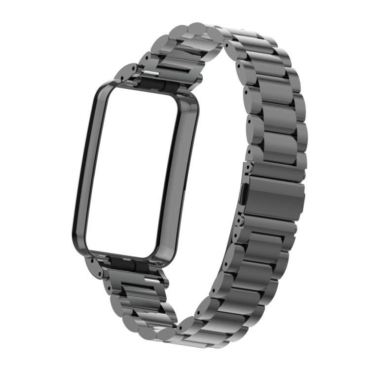 For Xiaomi Mi Band 7 Pro Three-Bead Metal Watch Band(Black) by buy2fix