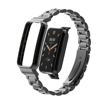 For Xiaomi Mi Band 7 Pro Three-Bead Metal Watch Band(Black) by buy2fix