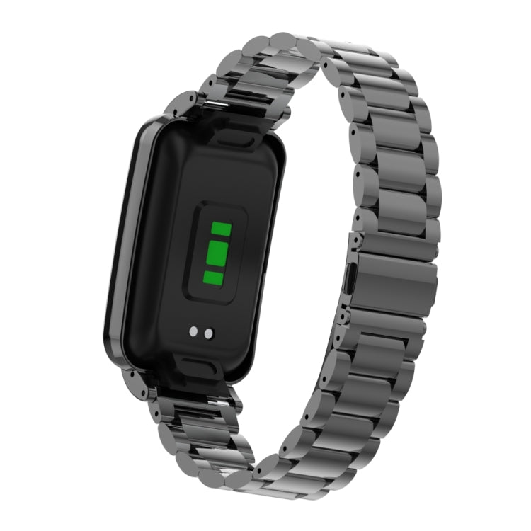For Xiaomi Mi Band 7 Pro Three-Bead Metal Watch Band(Black) by buy2fix