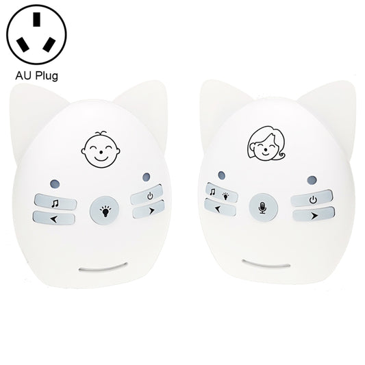 V30 Wireless Audio Baby Monitor Support Voice Monitoring + Intercom + Night Light without Battery, Plug Type:AU Plug(White) - Baby Monitor by buy2fix | Online Shopping UK | buy2fix