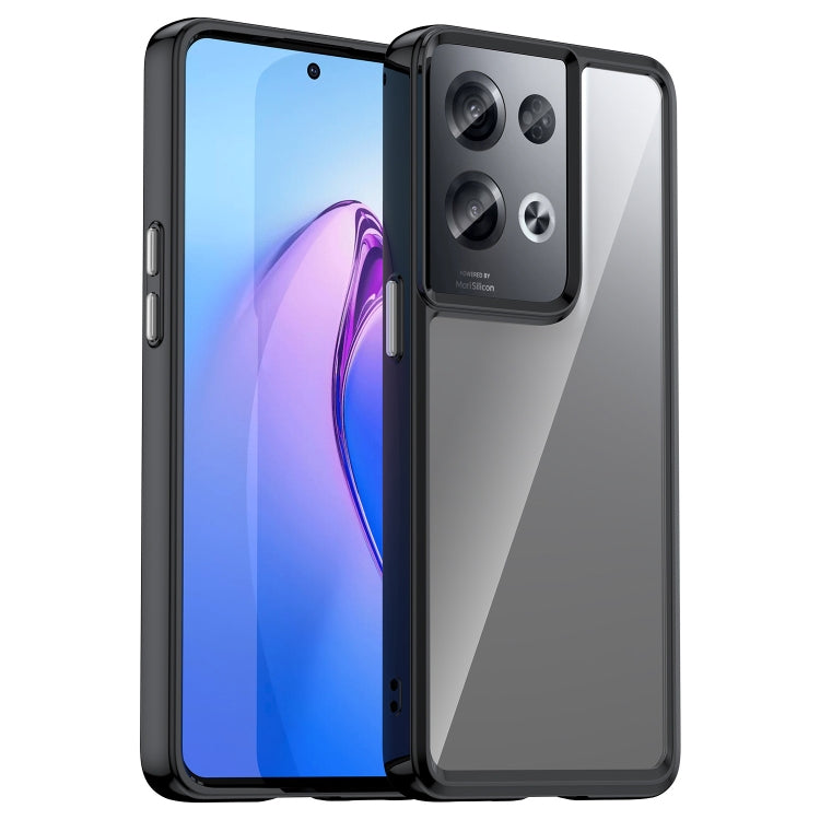 For OPPO Reno8 Pro India Colorful Series Acrylic + TPU Phone Case(Black) by buy2fix