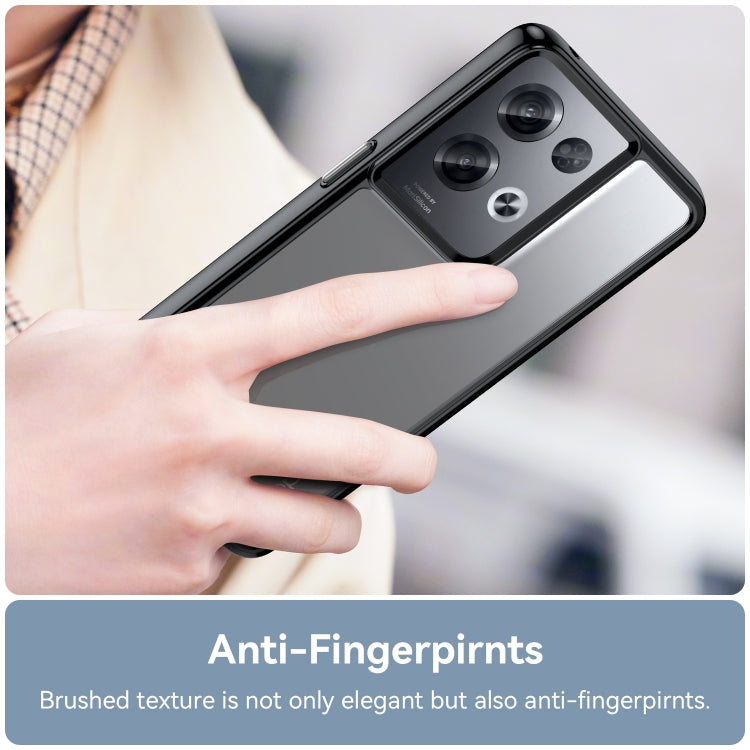 For OPPO Reno8 Pro India Colorful Series Acrylic + TPU Phone Case(Black) by buy2fix