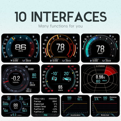 A450 O Car 2.8 inch OBDII Head-Up Display System - Head Up Display System by buy2fix | Online Shopping UK | buy2fix