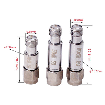 60dBi SMA Attenuator DC-6GHz SMA Coaxial Fixed Connectors by buy2fix