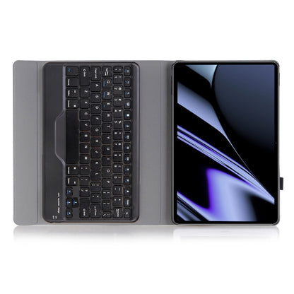OP11-B Lambskin Texture Ultra-thin Bluetooth Keyboard Leather Case For OPPO Pad 11 inch(Black) - OPPO Keyboard by buy2fix | Online Shopping UK | buy2fix