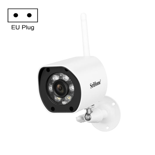 SriHome SH034 5.0MP Mini Dual 2.4 / 5G WiFi Outdoor IP66 Waterproof Video Surveillance Color Night Vision Security CCTV Cam, Plug Type:EU Plug(White) - Wireless Camera by buy2fix | Online Shopping UK | buy2fix