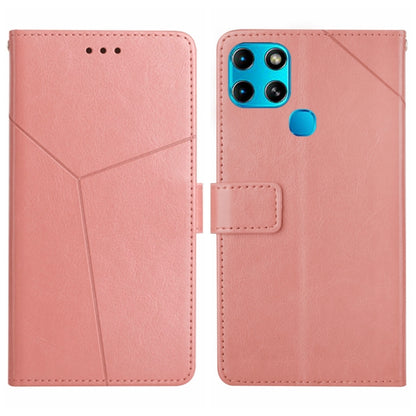 For Infinix Smart 6 HT01 Y-shaped Pattern Flip Leather Phone Case(Pink) - Infinix Cases by buy2fix | Online Shopping UK | buy2fix