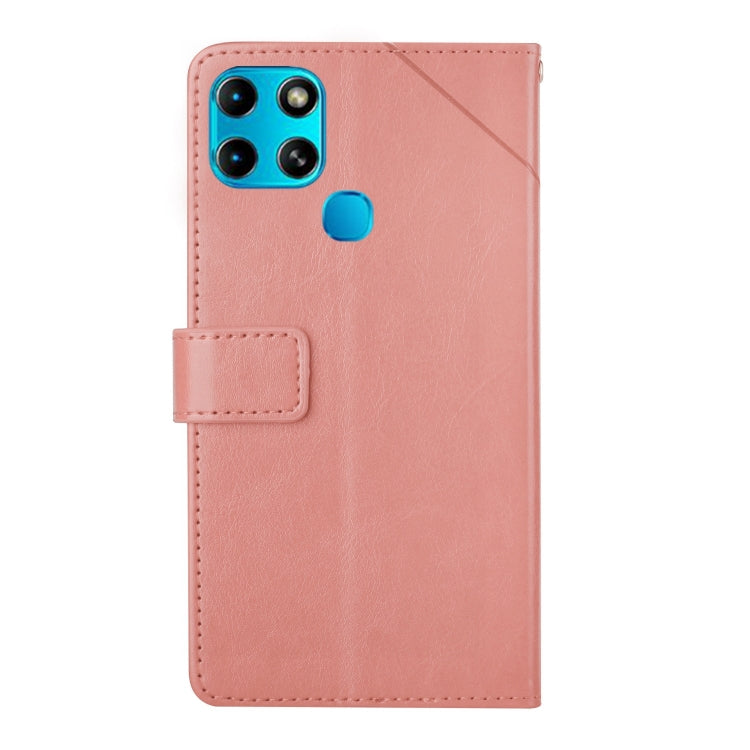 For Infinix Smart 6 HT01 Y-shaped Pattern Flip Leather Phone Case(Pink) - Infinix Cases by buy2fix | Online Shopping UK | buy2fix