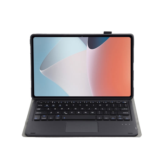 OP12-A Lambskin Texture Ultra-thin Bluetooth Keyboard Leather Case with Touchpad For OPPO Pad Air 10.4 inch(Black) - OPPO Keyboard by buy2fix | Online Shopping UK | buy2fix