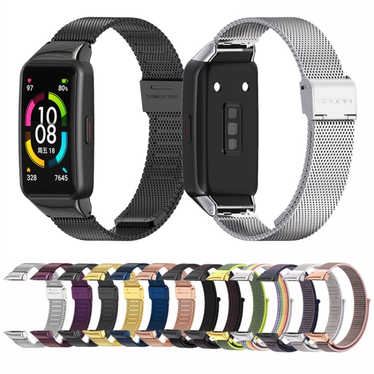 For Huawei Band 6 / Honor Band 6 / 7  Mijobs Breathable Nylon Watch Band(Midnight Blue Black) - Watch Bands by MIJOBS | Online Shopping UK | buy2fix