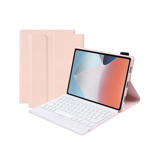 OP12-B Lambskin Texture Ultra-thin Bluetooth Keyboard Leather Case For OPPO Pad Air 10.4 inch(Pink) - OPPO Keyboard by buy2fix | Online Shopping UK | buy2fix
