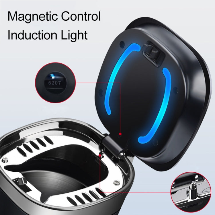 Car Portable Metal Ashtray Built-in LED(Black) - Ashtrays by buy2fix | Online Shopping UK | buy2fix