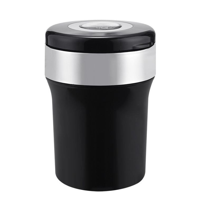 Car Compass Ashtray Built-in LED(Black+Silver) - Ashtrays by buy2fix | Online Shopping UK | buy2fix