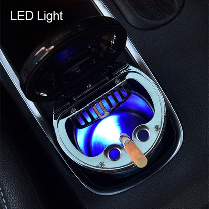 Car Compass Ashtray Built-in LED(Black+Silver) - Ashtrays by buy2fix | Online Shopping UK | buy2fix