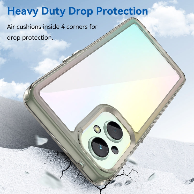For OPPO Reno 7Z 5G Colorful Series Acrylic + TPU Phone Case(Transparent Grey) - OPPO Cases by buy2fix | Online Shopping UK | buy2fix