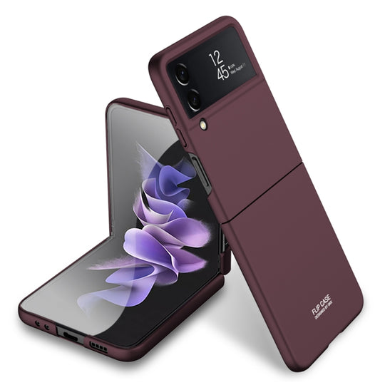 For Samsung Galaxy Z Flip4 GKK Ultra-thin Full Coverage Phone Case(Wine Red)