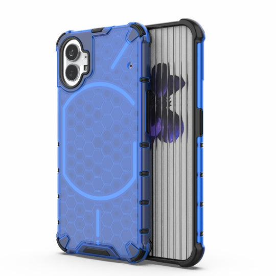 For Nothing Phone 1 Shockproof Honeycomb PC + TPU Protective Phone Case(Blue)
